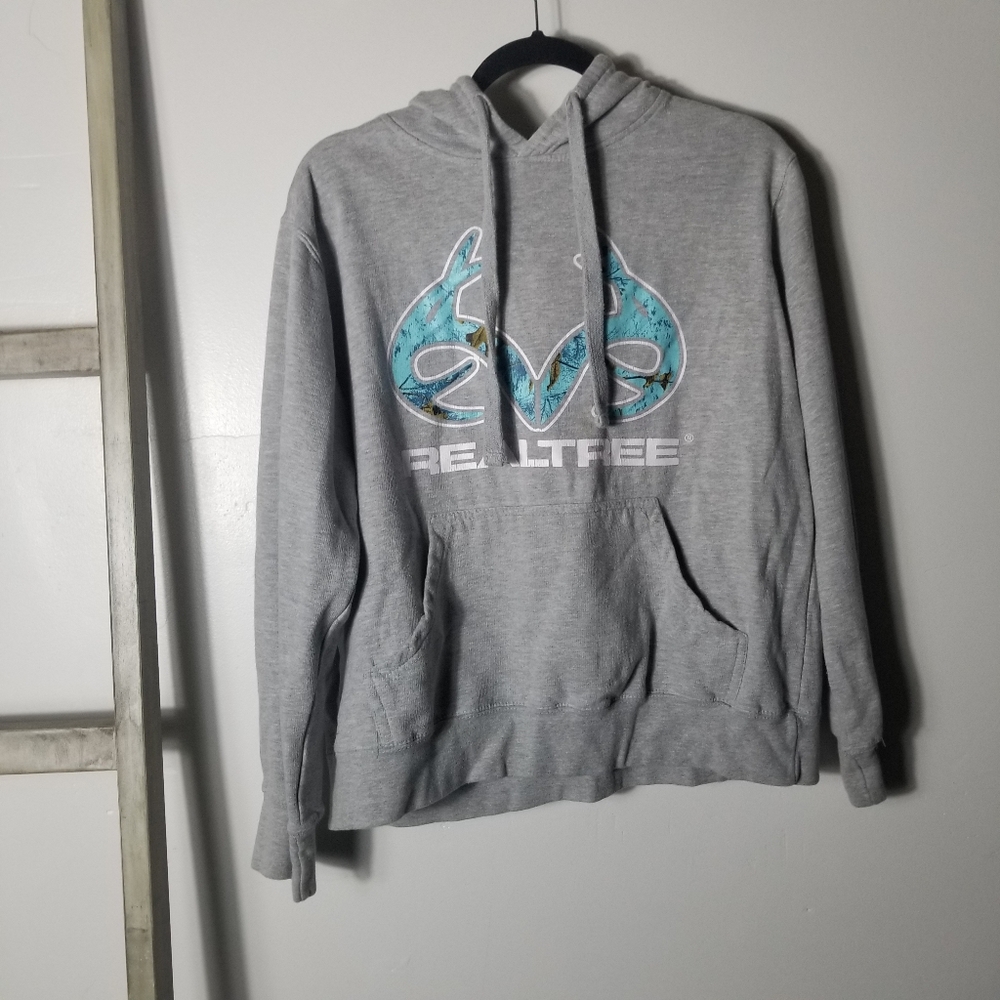 REALTREE WOMEN'S GRAY HOODIE SIZE LARGE